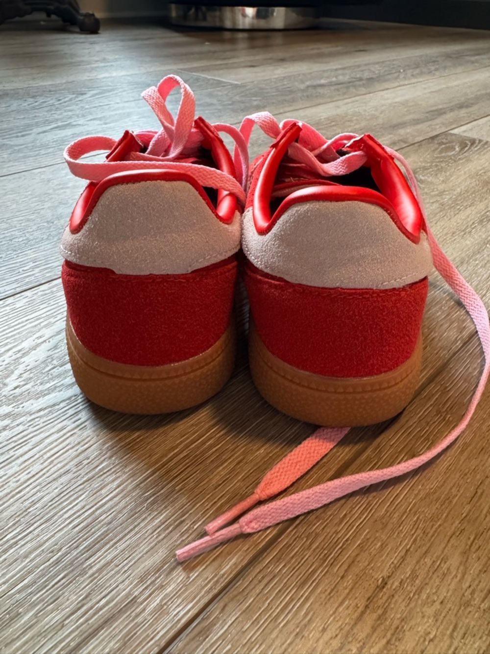 Adidas Handball Spezial Red Pink Gum Suede Sneakers Sz 6 - Picture 10 of 10